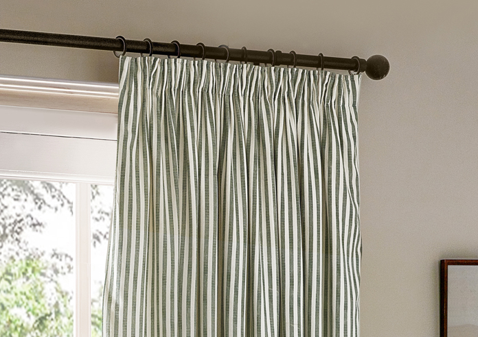 Hebden Pencil Pleat, Forest Green - Ready Made Curtains - Image 9